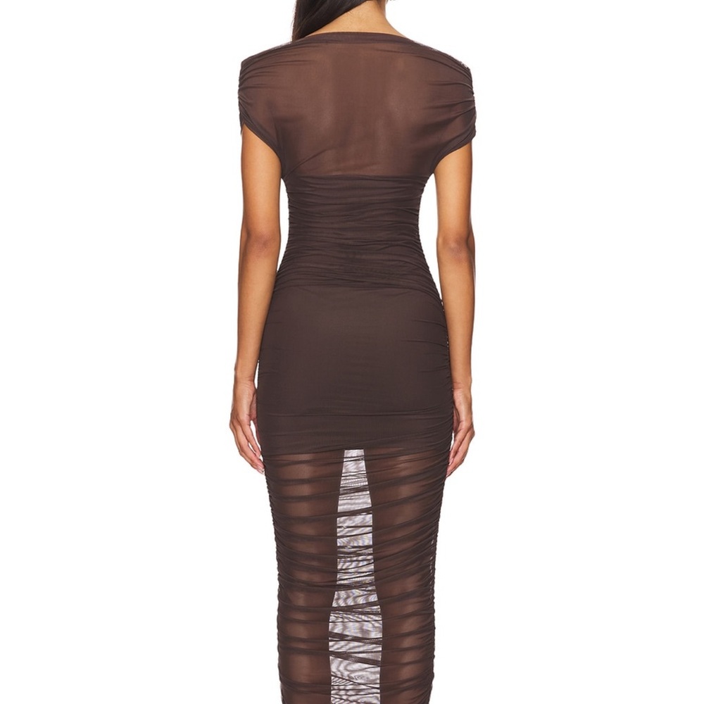 SER.O.YA  NOEL OFF SHOULDER MESH MIDI DRESS NWT SIZE S